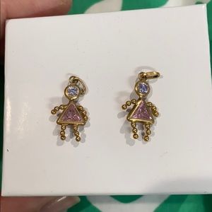 10K Gold October Birthstone Babies Girl Charms